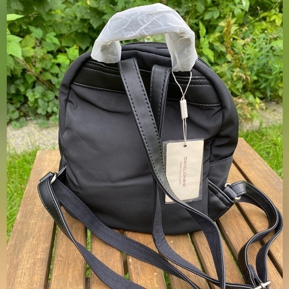 NWT David  Jones Mini Backpack- Black - Picture 2 of 15